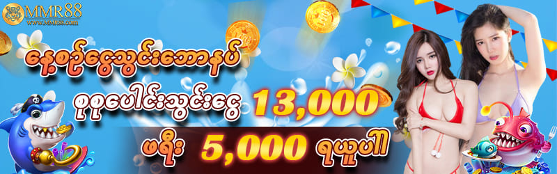 နေ့စဥ်စုစုပေါင်းသွင်းငွေ13,000 ဖရီး 5,000