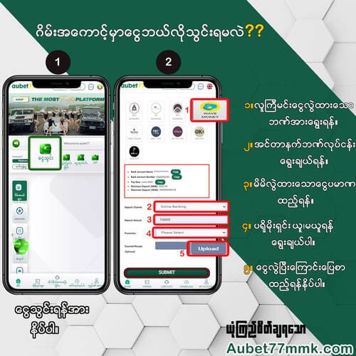 Aubet ငွေသွင်းနည်း