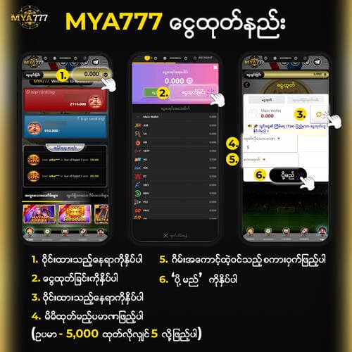 Mya777ငွေထုတ်နည်း